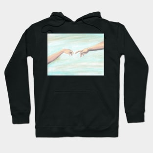 Adam and God's hands Hoodie